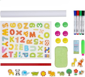 Доска для сухого стирания, детский мольберт, магнитный мел размера XXL.