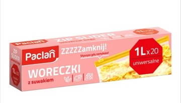 PACLAN WORECZKI STRUNOWE Z SUWAKIEM 1L 20 SZT