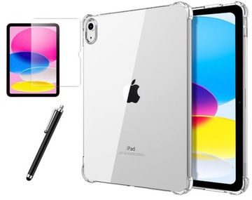 ETUI PLECKI SILIKONOWE + SZKŁO HARTOWANE + RYSIK do iPad 10.9 '' 10 GEN