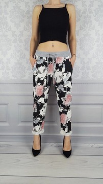 КОМФОРТНО - БРЮКИ - СВИТШОТ - ЦВЕТЫ - ХЛОПОК