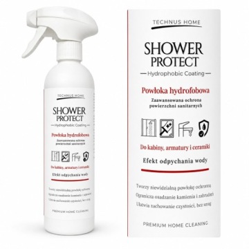 Гидрофобное покрытие ShowerProtect 500 мл — защита душевой кабины от подтеков и накипи