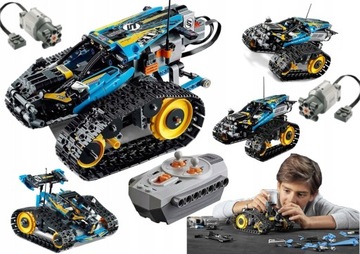 LEGO TECHNIC 42095 ZDALNA WYŚCIGÓWKA 2xDUŻY SILNIK