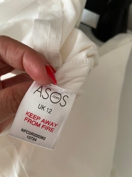 E ASOS SUKIENKA BIAŁA Letnia upały rarytas M/L