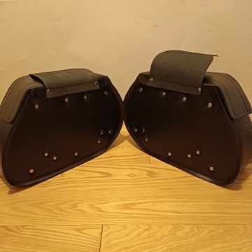 БОЛЬШИЕ БОКОВЫЕ САНИНИЦЫ ИЗ КОРОВЬЕЙ КОЖИ HARLEY DAVIDSON DYNA SOFTAIL TOURING QUALITY