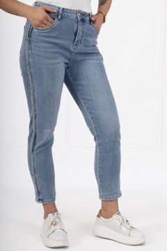 Spodnie jeans damskie M.Sara Boyfriend Niebieskie - XL