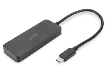 Hub/Koncentrator DIGITUS 3-portowy USB Typ C/3x DisplayPort 4K/60Hz HDR HDC