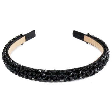 ОБОДКА ДЛЯ ВОЛОС, узкая, ЖЕСТКИЕ бусины, элегантная, блестящая.