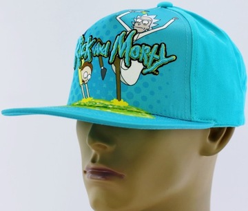 Czapka z prostym daszkiem męska Rick and Morty SNAPBACK 56-60cm niebieska