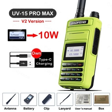 Baofeng UV15 Pro Max 10W daleki zasięg Walkie