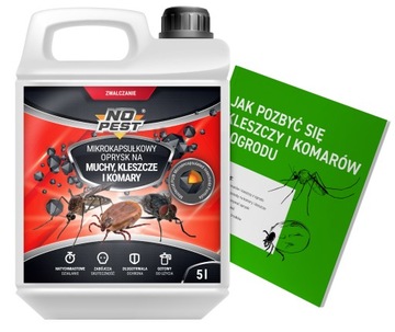 SILNY OPRYSK NA KLESZCZE KOMARY MUCHY 5L CYPERMETRYNA MOCNY MIKROKAPSUŁKOWY