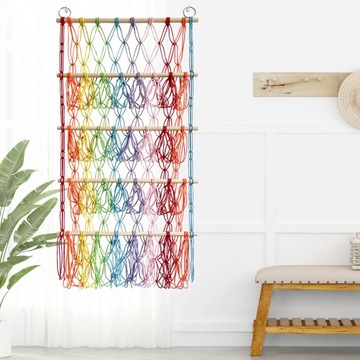 Wypchane zwierzę zabawka hamak z siatki wiszący organizer ścienny sypialnia wielokolorowy