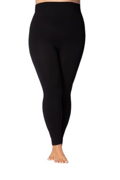 QUEEN SIZE Legginsy SMOOTHWEAR czarne 9/10 SHORT