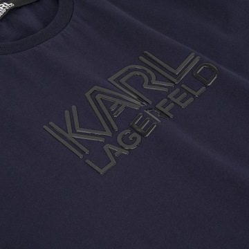 KARL LAGERFELD T-SHIRT KOSZULKA MĘSKA LOGO GRANATOWA rozmiar XL
