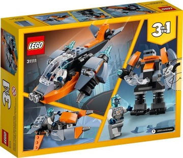 LEGO 31111 Creator 3w1 - Cyberdron - Robot - Mech - Skuter - Dron