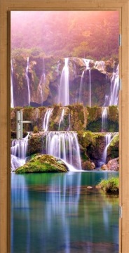 FOTOTAPETA NA DRZWI OKLEINA DEKORACYJNA WODOSPADY
