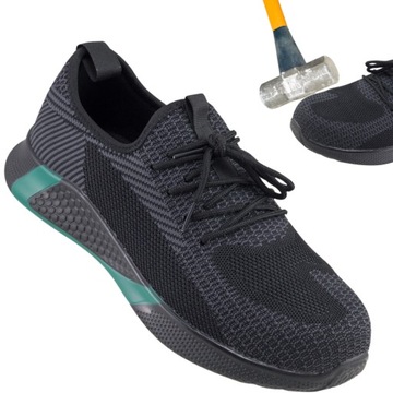 Oddychające buty robocze PÓŁBUTY SPORTOWE z METALOWYM NOSKIEM BHP URGENT