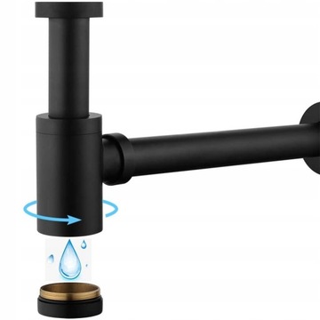 Сифон для умывальника с пробкой для бутылки «клик-клак»