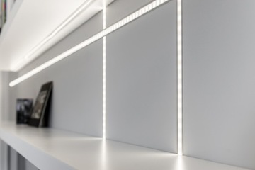 PROFIL LED DO PŁYT GIPSOWYCH GK Do Taśm LED MONO RGB CZARNY 1 METR