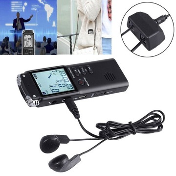 ДИКТОФОН USB ПРОФЕССИОНАЛЬНЫЙ 15 ЧАСОВ ДЛЯ ЗАПИСИ ГОЛОСОВ 16 ГБ, АККУМУЛЯТОРНЫЙ