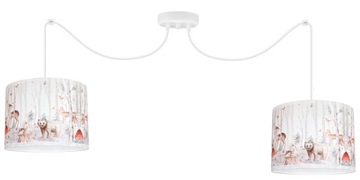 Żyrandol do pokoju dziecka lampa sufitowa wisząca LEŚNE ZWIERZĘTA lampy led