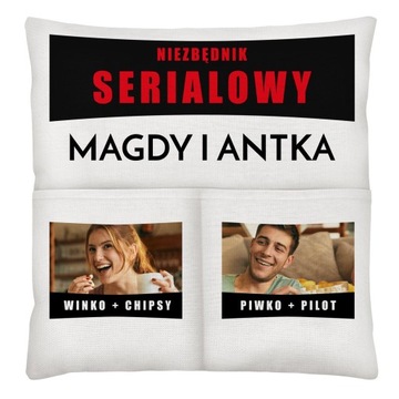 PODUSZKA Z KIESZENIAMI PREZENT DLA PARY NADRUK