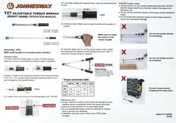 Динамометрический ключ 1/2 40-200 Нм, сертификат JONNESWAY