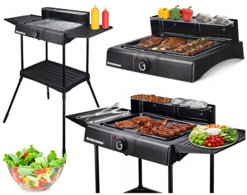 GRILL ELEKTRYCZNY OGRODOWY STOJĄCY DUŻA MOC 2400W