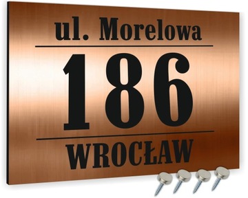 NUMER DOMU ADRES TABLICZKA ADRESOWA ALUMINIOWA 3D