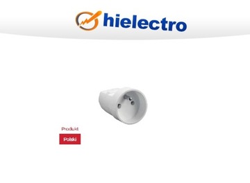 Gniazdo 16A+0 250V białe rozbieralne 0496 HIELECTR