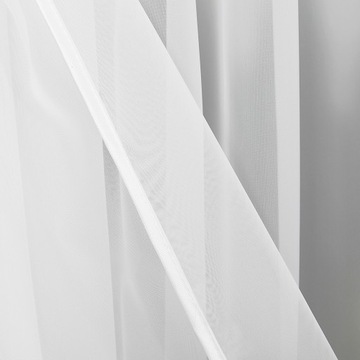 ШТОРА БЕЛАЯ, ГОТОВАЯ ВУАЛЬ С ЛЮСНЯМИ ДЛЯ СПАЛЬНИ 145х250 КЛАССИК ТОЛЩАЯ