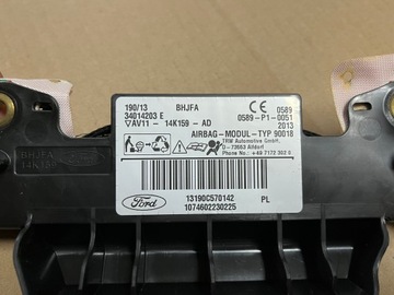 FORD B-MAX 12- ZÁVĚS AIRBAG + ULOŽENÍ SEDADLA PRAVÁ KOMPLET