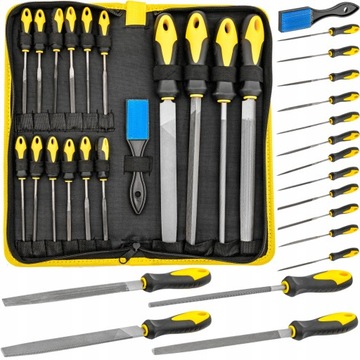 НАБОР НАПИЛЬНИКОВ ПО МЕТАЛЛУ, ДЕРЕВЮ, ИГЛЫ, РАПУНКИ, ПРЯМЫЕ РАСПРОСТРАНИТЕЛИ, КОРПУС, 18 шт.