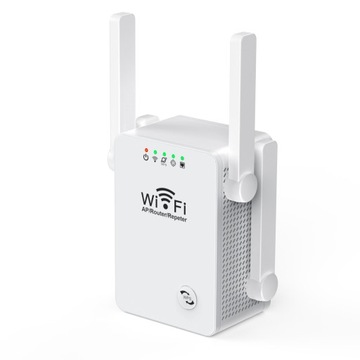 WZMACNIACZ SYGNAŁU Wi-Fi REPEATER DUŻA MOC 300Mb/s - 4 ANTENY