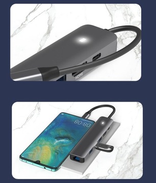 HUB Адаптер USB-C 7-в-1 HDMI 4K USB 3.0 Gigabit Ethernet RJ45 M1