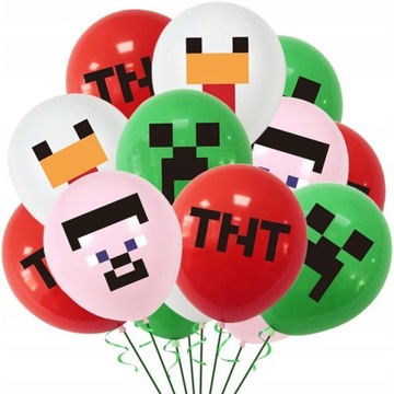 BALONY MINECRAFT ZESTAW BALONÓW CREEPER BALON