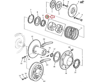 SPRZĘGŁO NAPĘDU WARIATORA JOHN DEERE AH138751