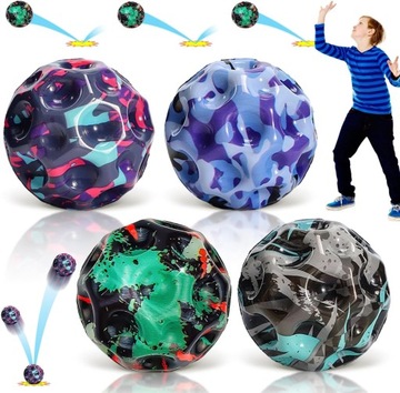 4x piłka piłeczka odbijająca się meteor sky ball 4 kolorów, Astro Jump Ball