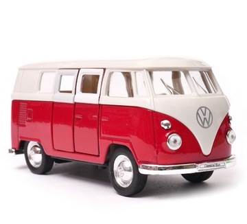 Volkswagen 1962 Classical Bus T1 1:34 WELLY czerwo