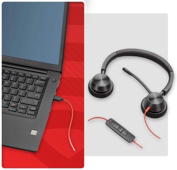 Наушники ON-EAR + микрофон Poly BW3320 USB-A для колл-центра