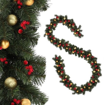 ГИРЛАНДА РОЖДЕСТВЕНСКОЙ ЕЛКИ 195 СМ ЗЕЛЕНАЯ