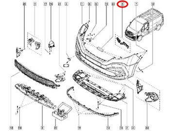 VÝZTUHA NÁRAZNÍKU PŘEDNÍ LEVÝ DO RENAULT TRAFIC III 3