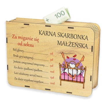 SKARBONKA MAŁŻEŃSKA KARNA PREZENT ROCZNICA ŚLUB MŁODA PARA UPOMINEK