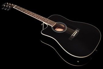 Электроакустическая гитара Harley Benton D-120CE BK