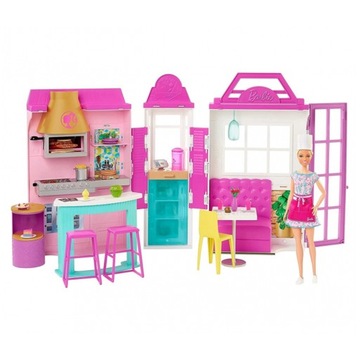 BARBIE Zestaw Restauracja + Lalka HBB91