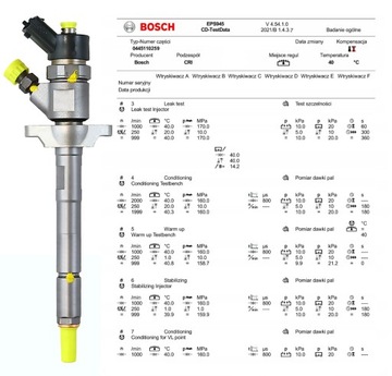 ВПРЫСОК FORD FOCUS MK2 C-MAX 1.6 TDCI 0445110259