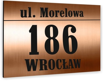 АЛЮМИНИЕВАЯ МЕДНАЯ АДРЕСНАЯ ТАБЛИЧКА 3D НОМЕР ДОМА