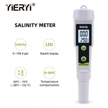 Yieryi cyfrowy miernik zasolenia tester temperatur