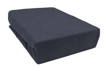 Prześcieradło frotte z gumką 160x200 grafit GRUBE