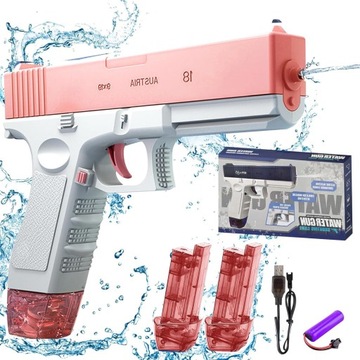 PISTOLET NA WODĘ ELEKTRYCZNY Wodny MIOTACZ Automatyczny na Akumulator