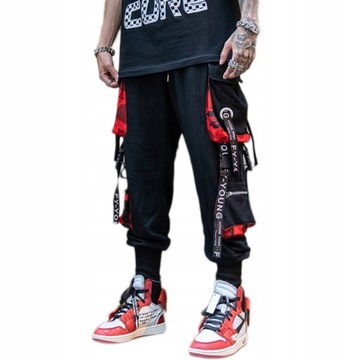 męskie spodnie do biegania hip hop